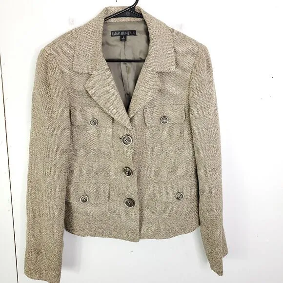 Lafayette 148 Blazer Womens 8 Wool Career Professional Academia High Quality