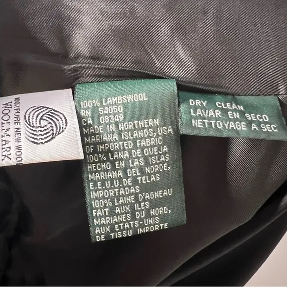 Lauren Ralph Lauren Charcoal Gray Moto Bomber Lambswool Tweed Jacket