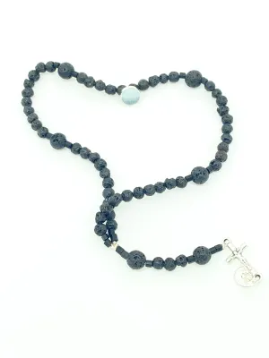 Lava Rock Men's Wrist Rosary