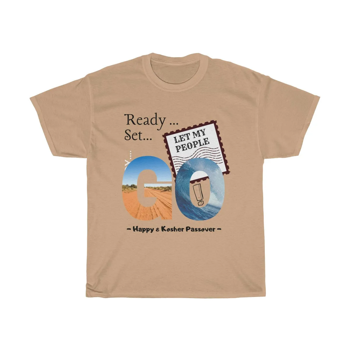 Let My People Go - Unisex, Heavy Cotton, Passover Tee - Light Design