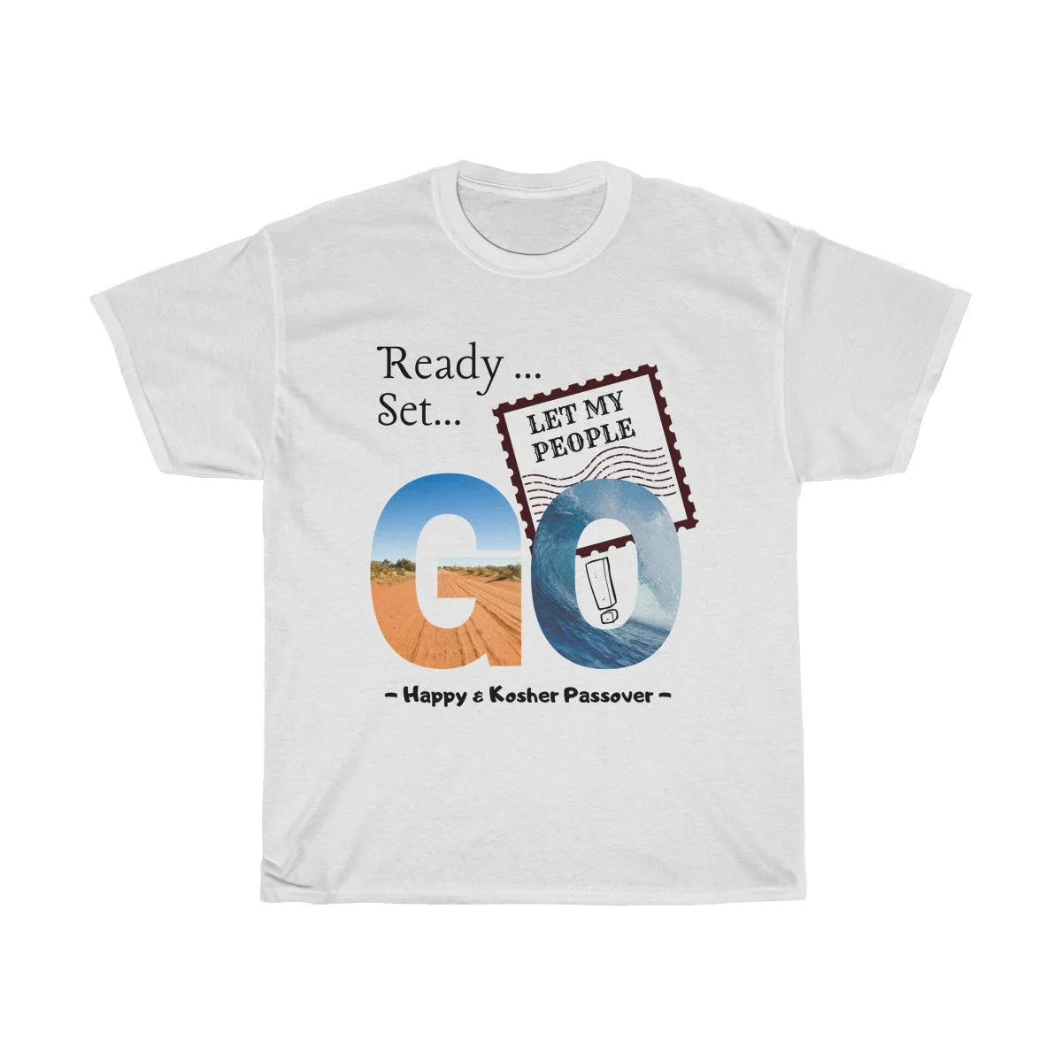 Let My People Go - Unisex, Heavy Cotton, Passover Tee - Light Design