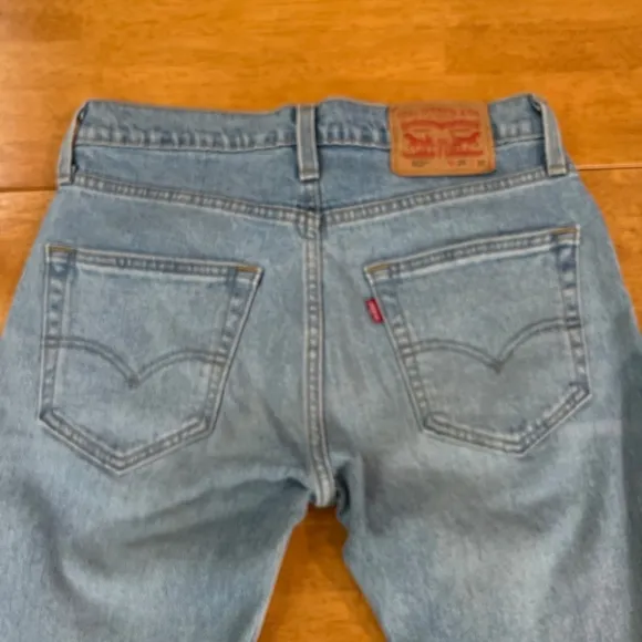Levis 512 Vintage Straight Leg Jeans Denim Pants High Rise Light Wash, Size 29