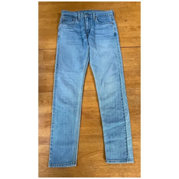 Levis 512 Vintage Straight Leg Jeans Denim Pants High Rise Light Wash, Size 29