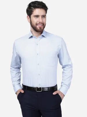 Light Blue Solid Regular Fit Formal Shirt | JadeBlue