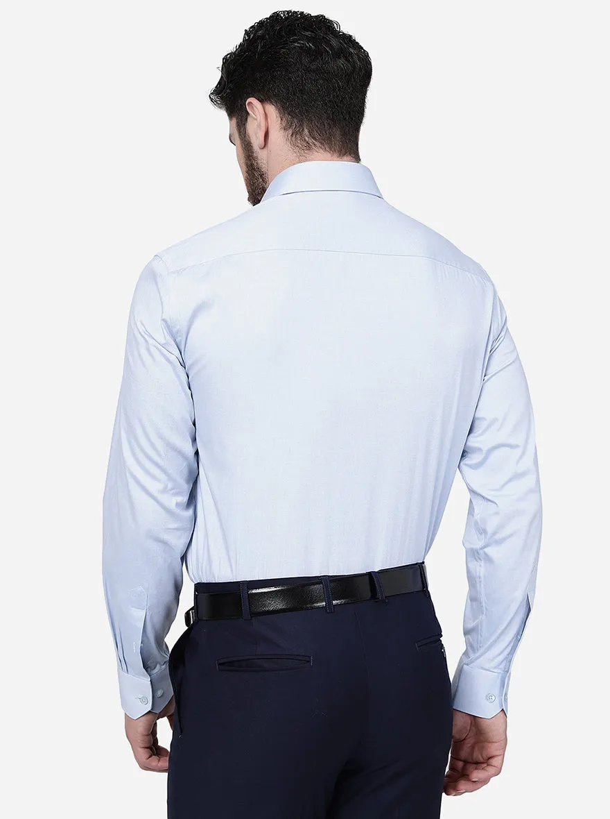 Light Blue Solid Regular Fit Formal Shirt | JadeBlue