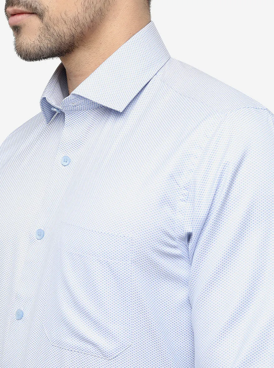 Light Blue Solid Slim Fit Formal Shirt | Greenfibre