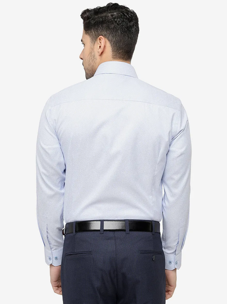 Light Blue Solid Slim Fit Formal Shirt | Greenfibre