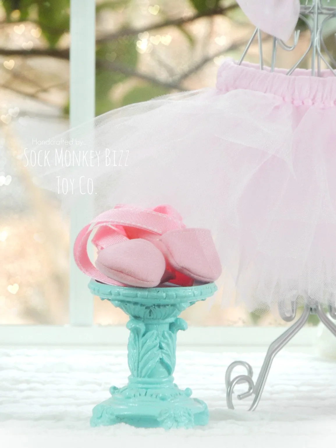 Light Pink Ballerina Tutu Set for Sock Monkey Bizz Dolls