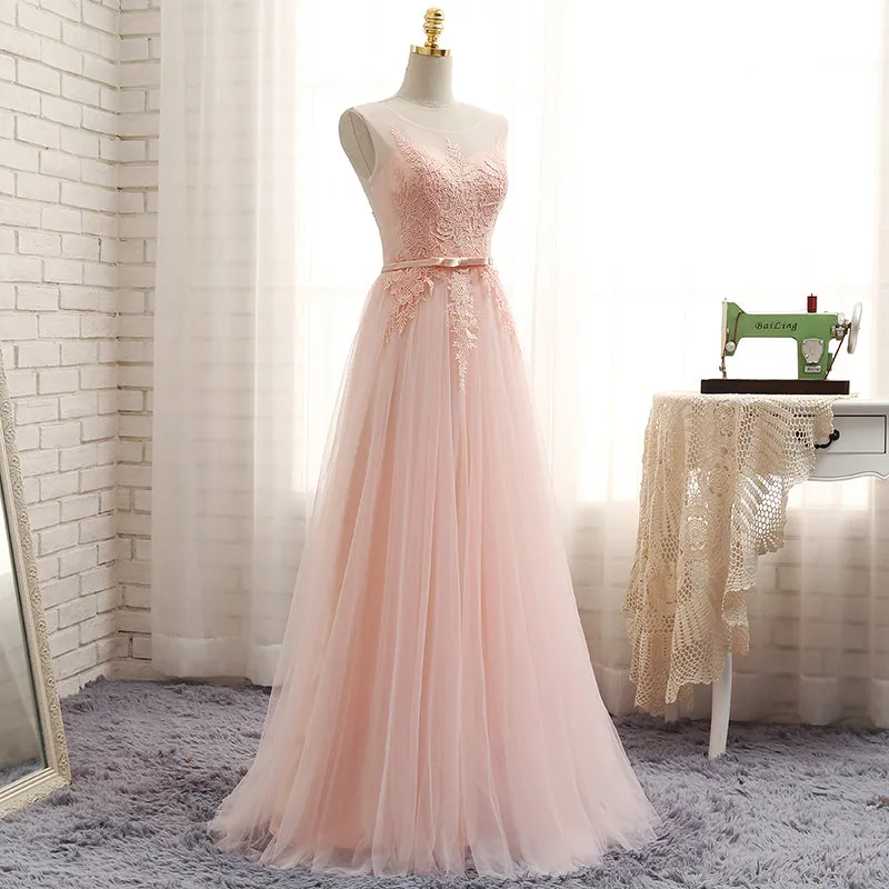 Light Pink Bridesmaid Dresses, Long Formal Gowns, Cute Party Dresses