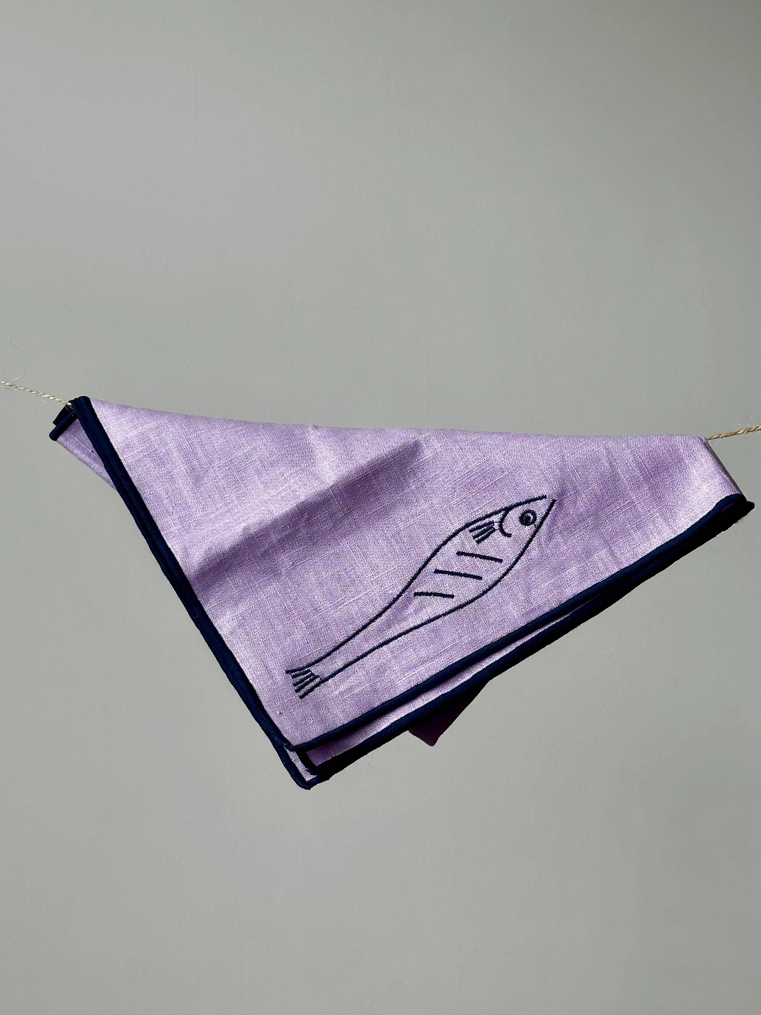 Linen Blend Napkins - Fish (Set of 2)