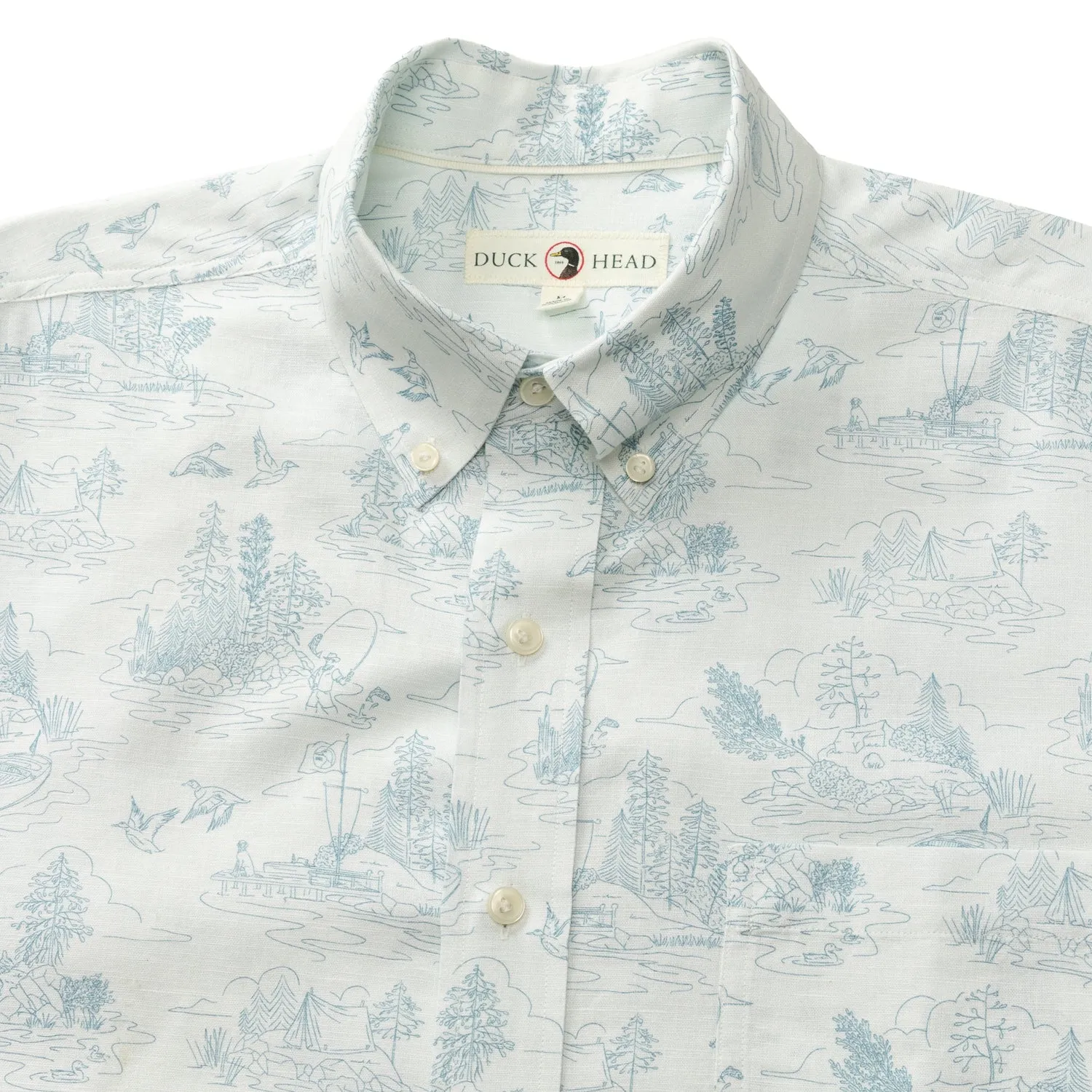 Linen Cotton Oxford Sport Shirt - Lakeview Toile