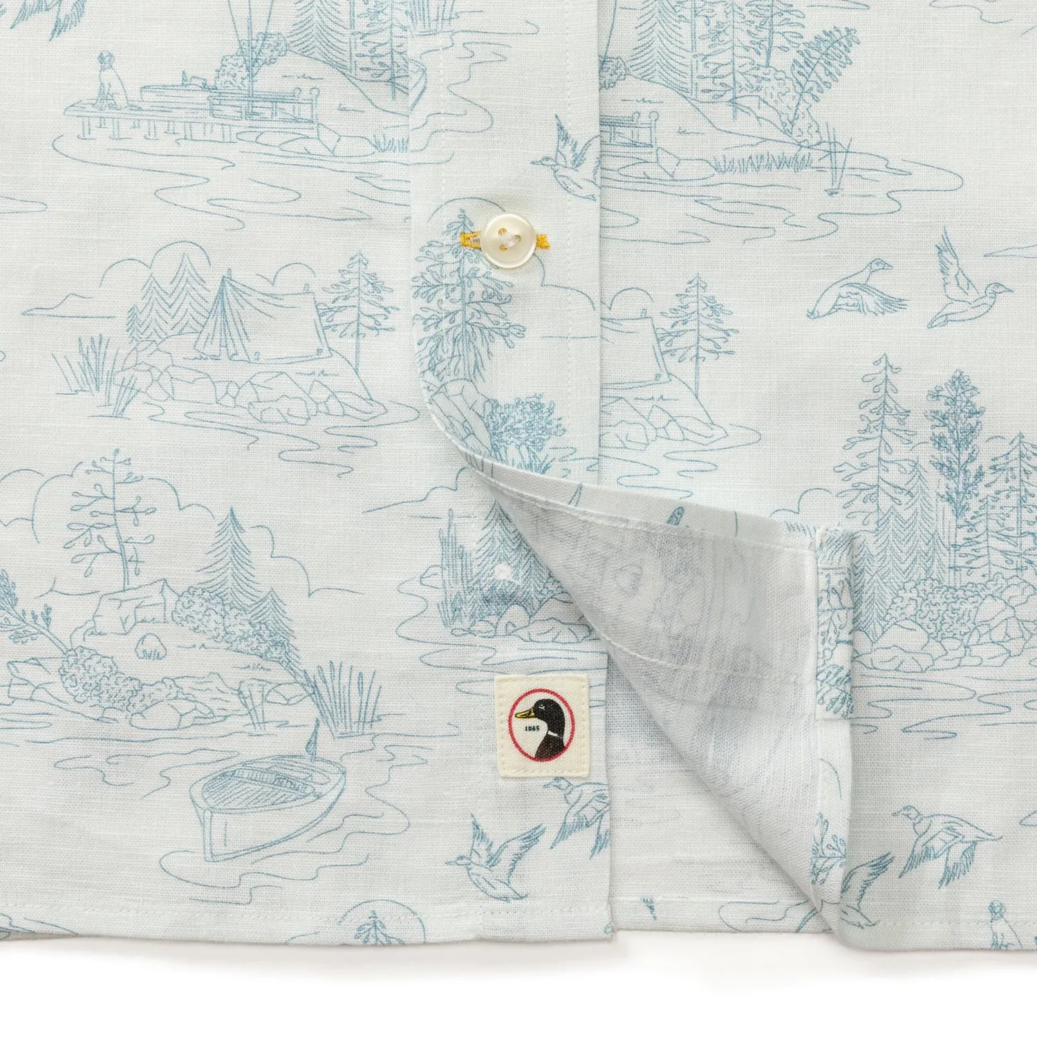 Linen Cotton Oxford Sport Shirt - Lakeview Toile