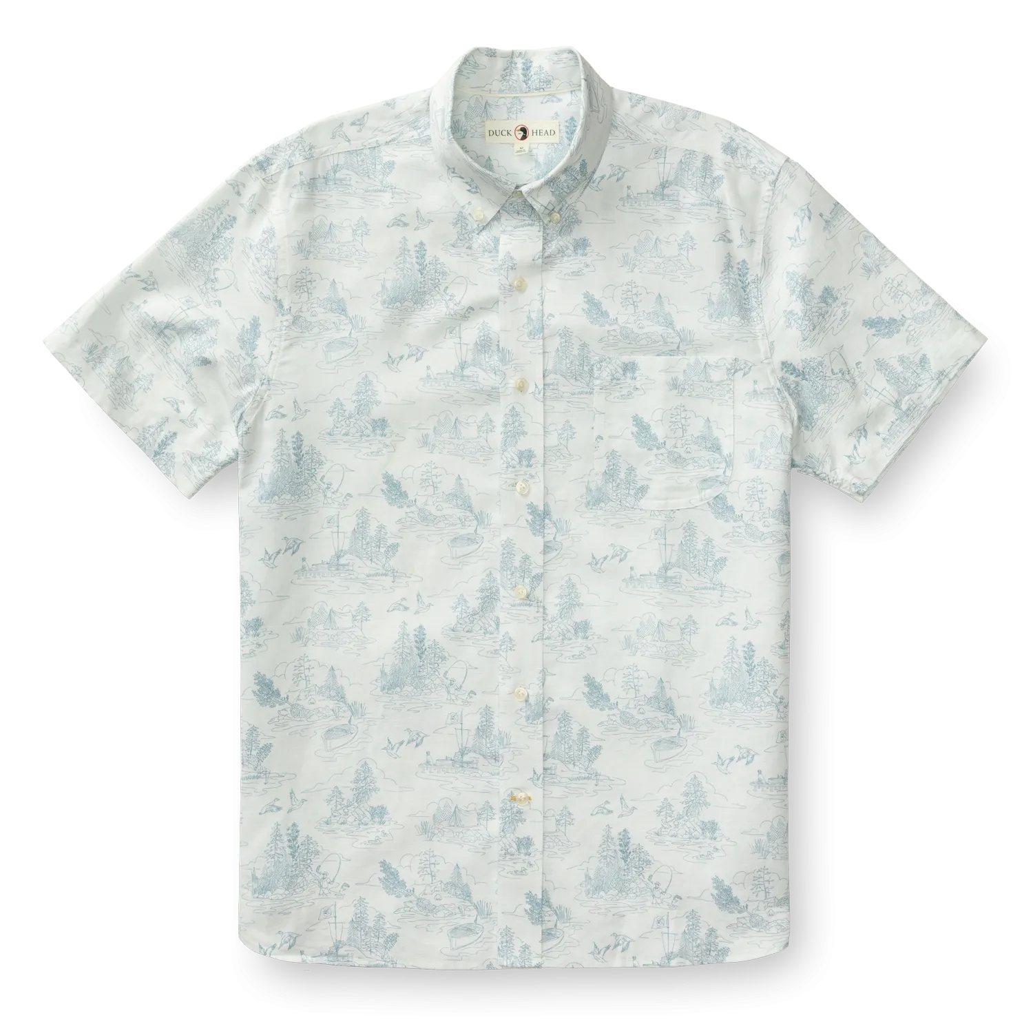 Linen Cotton Oxford Sport Shirt - Lakeview Toile