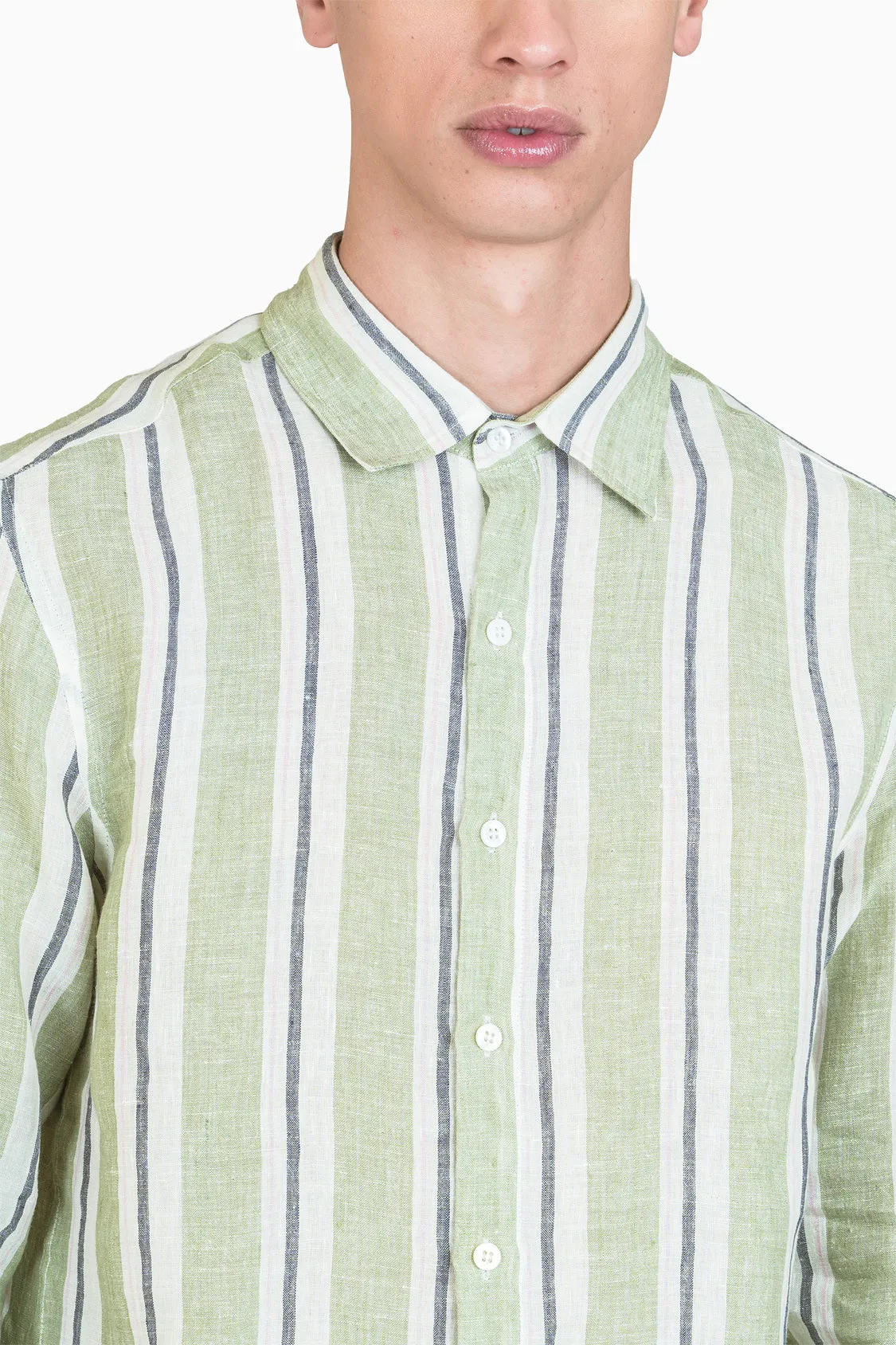 Linen Damon Shirt-Tiffany Blue