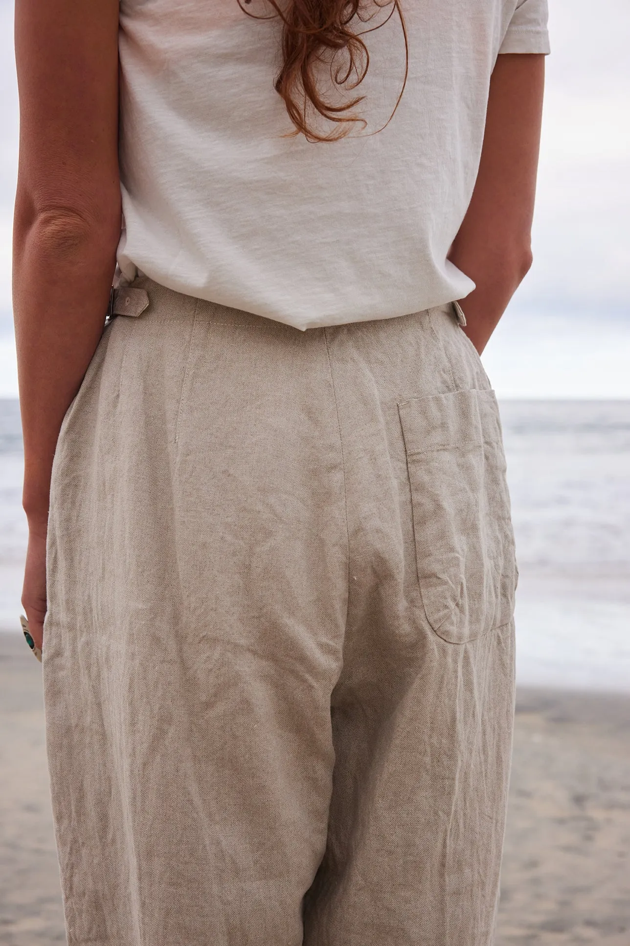 Linen Indigo Dip Pant