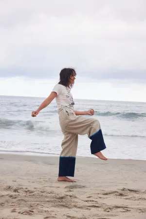 Linen Indigo Dip Pant