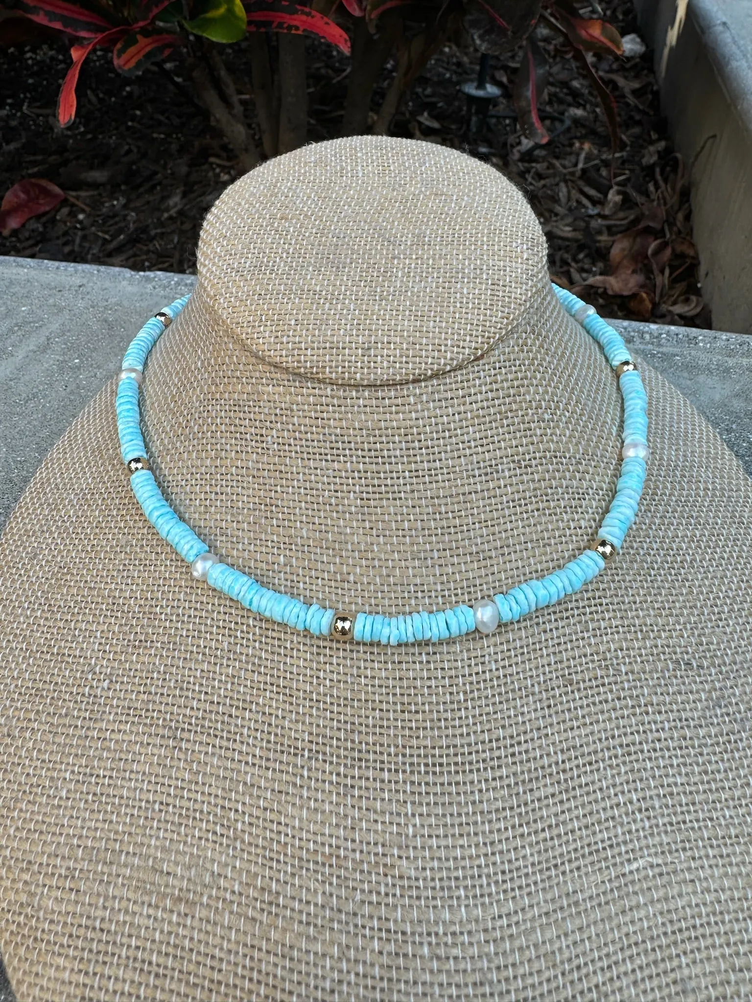 Logan Tay Blue Nugget Necklace