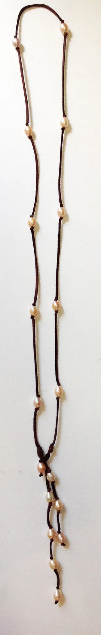 Long Wrap and Lariat Freshwater Pearl Necklace
