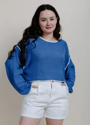 Lora Knit Sweater - Retro Blue