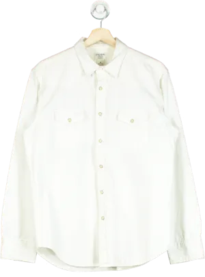 Lucky Brand White Long Sleeve Button-Down Shirt UK M