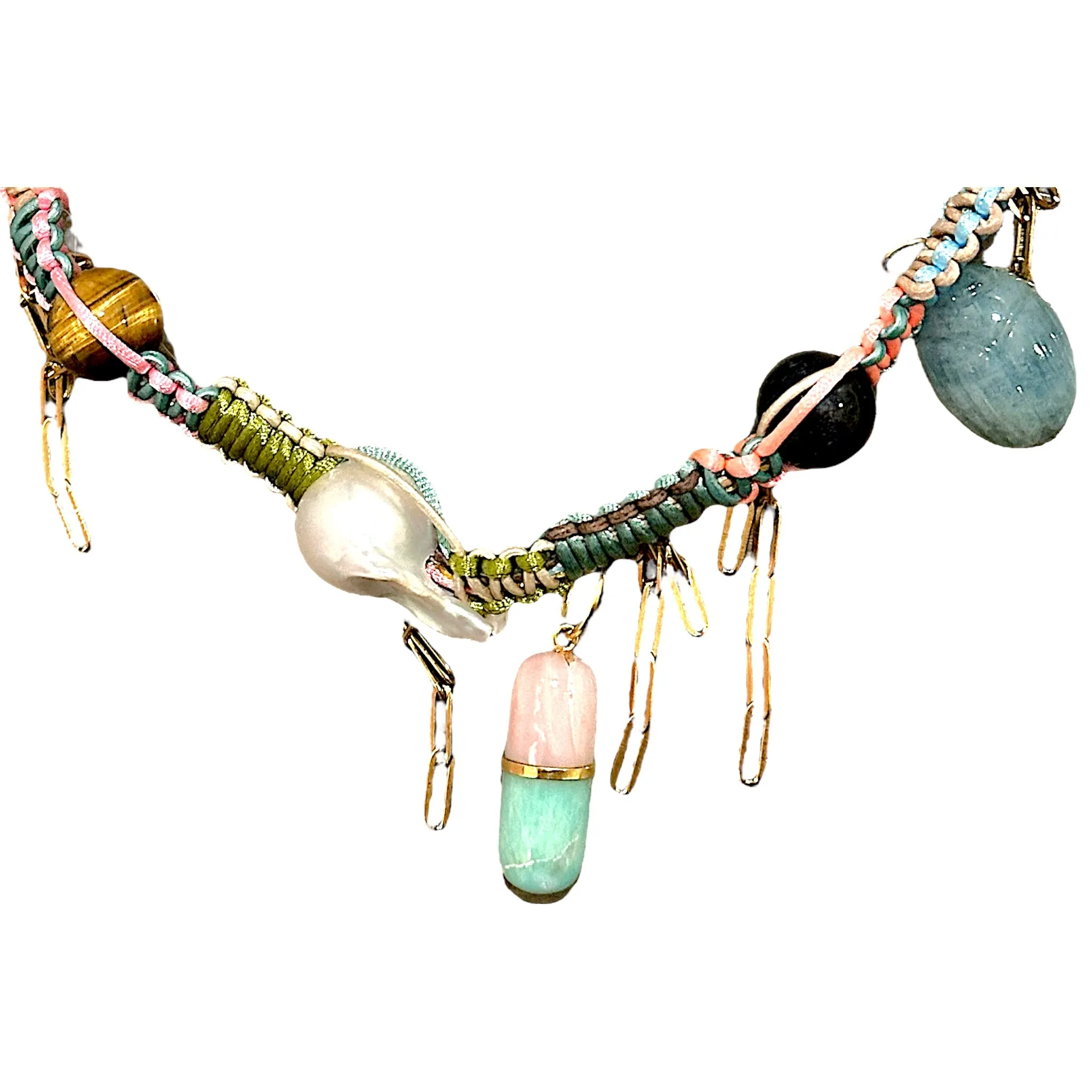 LUCKY PASTEL PILL POPPIN SCARAB CHARM ROCKSTAR CHOKER