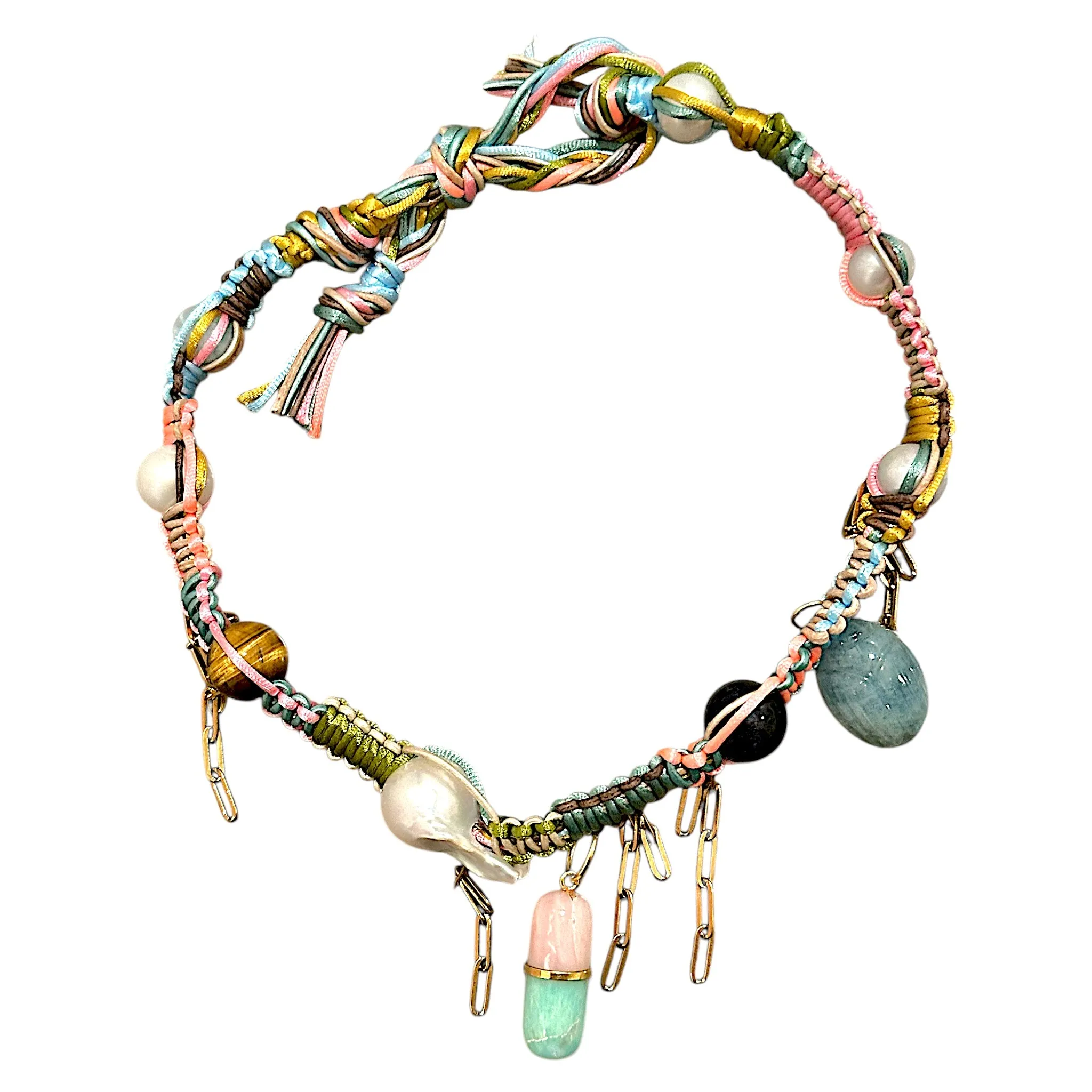 LUCKY PASTEL PILL POPPIN SCARAB CHARM ROCKSTAR CHOKER