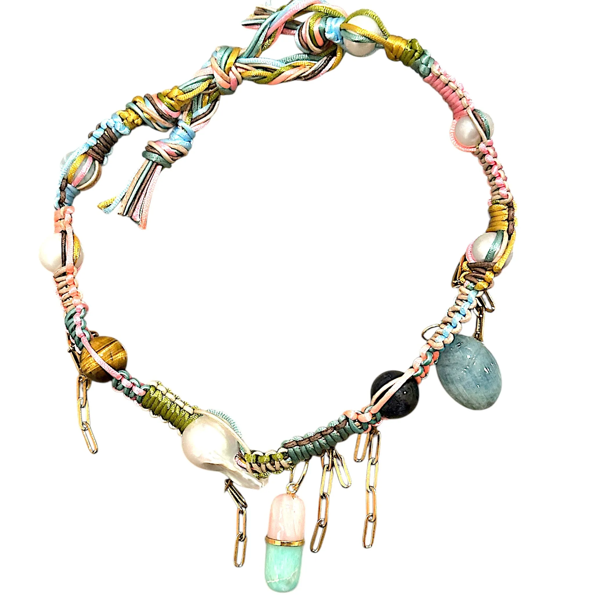 LUCKY PASTEL PILL POPPIN SCARAB CHARM ROCKSTAR CHOKER