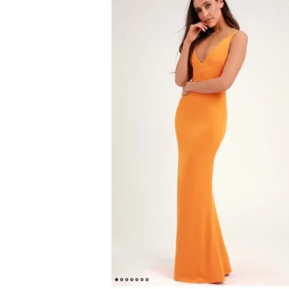 LULU's Prom Wedding Bridesmaid Special Event Classic Sexy Mermaid Trumpet Maxi