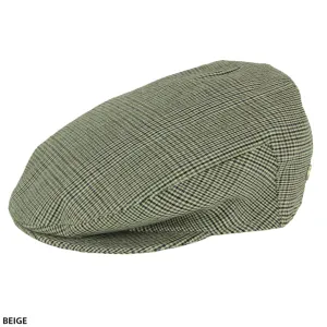 M By Flechet Italian Cotton Fine Check Cap
