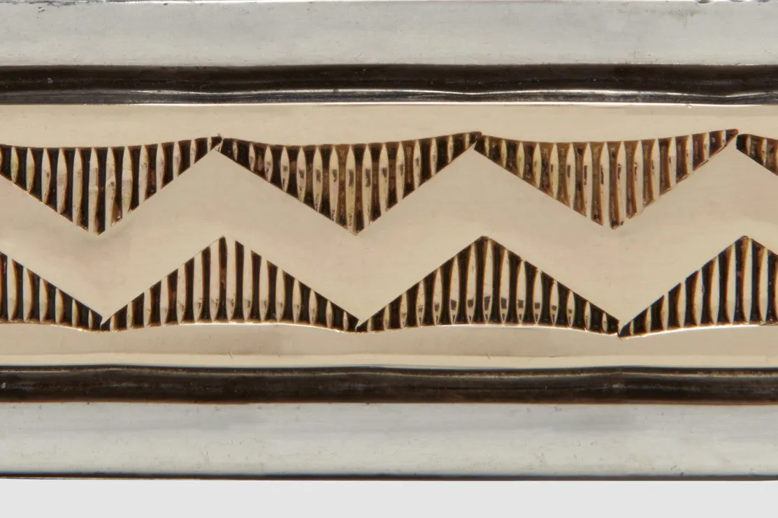 M. M. Rogers 14K Gold and Sterling Silver Mens Cuff