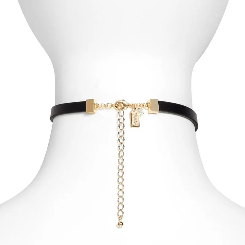 Ma Cherie Cherry Crystal Leather Choker
