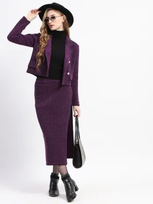 Madame Black Striped Double-Breasted Co-ord Set