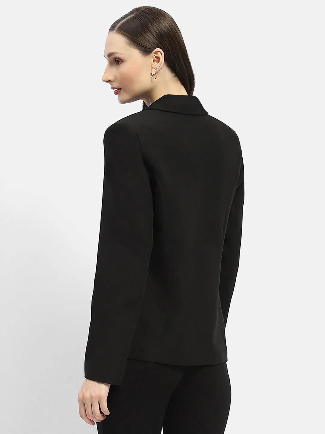 Madame Single-Breasted Black Blazer