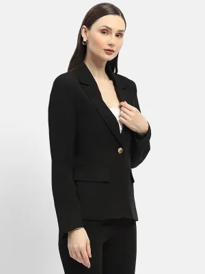 Madame Single-Breasted Black Blazer