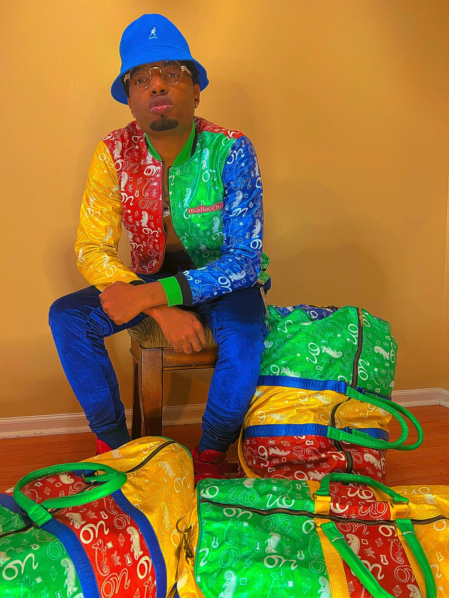 Made For Dapper Dan Harlem Jacket And Duffel Bag: Not For Resale