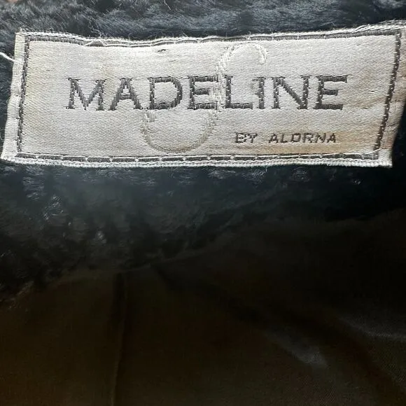 Madeline by Alorna Vintage Black Pure Wool Overcoat - Women 14 - Formal Classic
