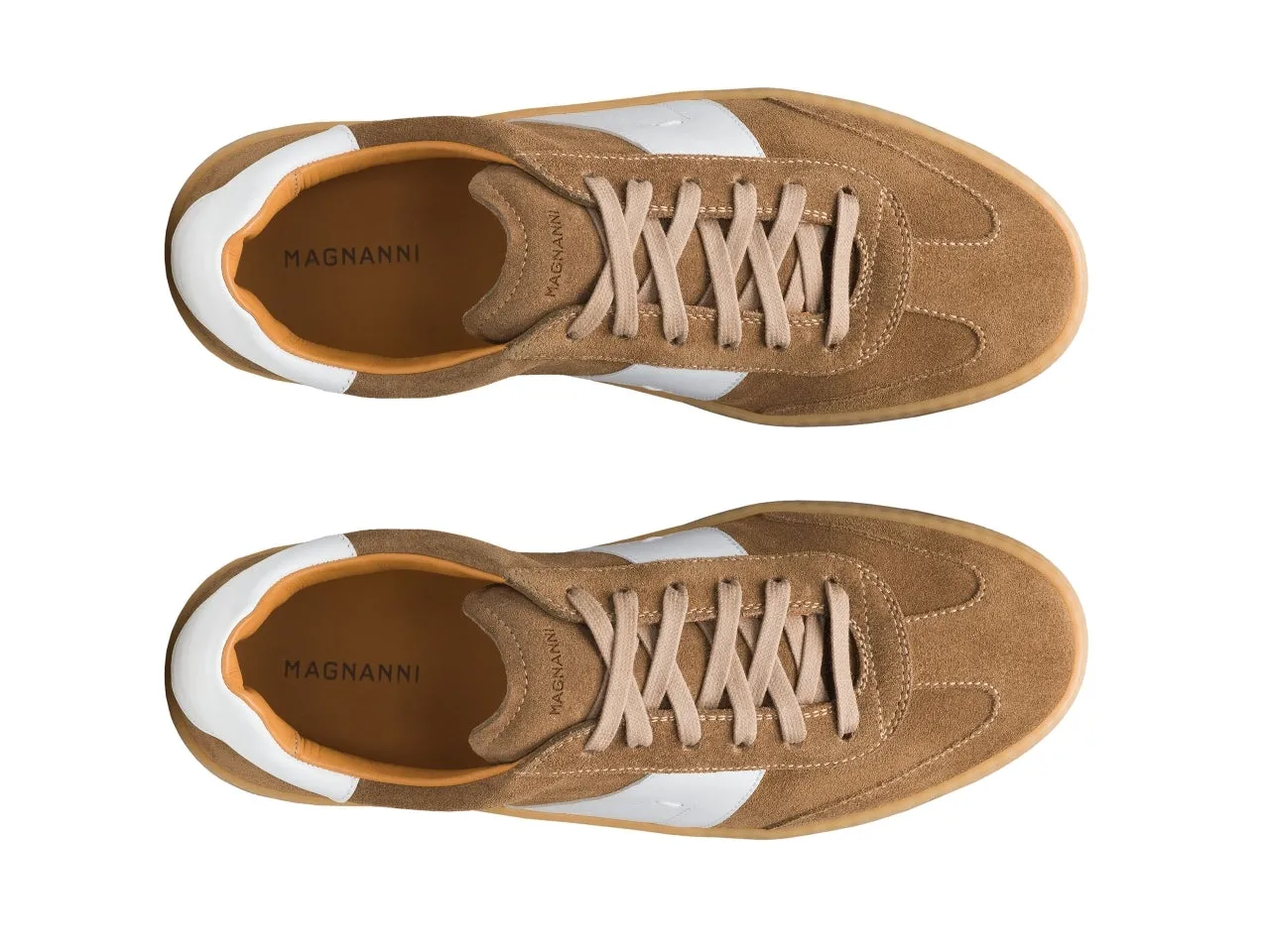 Magnanni Primera Suede Sneaker - Taupe/White