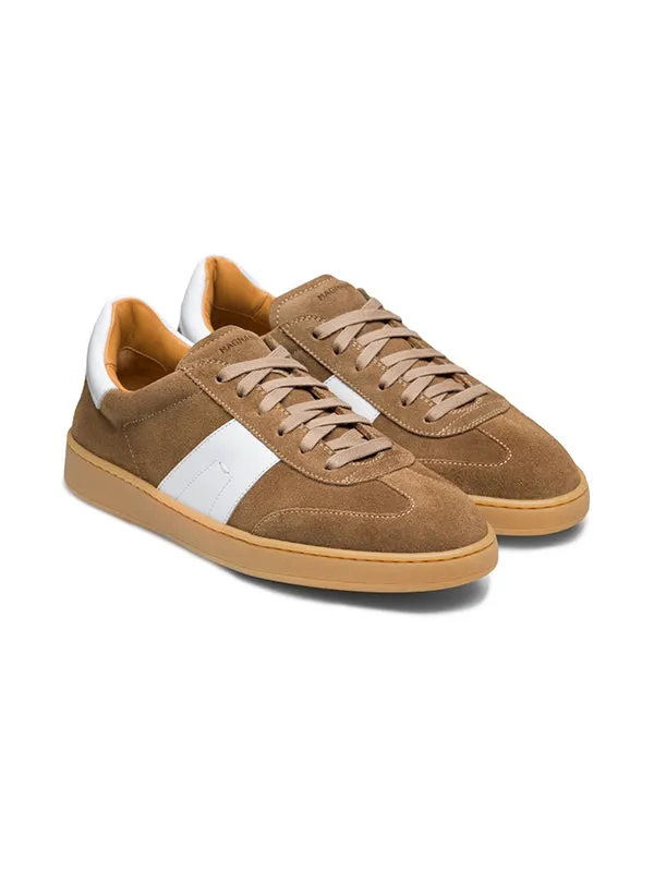 Magnanni Primera Suede Sneaker - Taupe/White