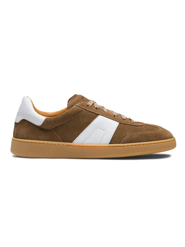Magnanni Primera Suede Sneaker - Taupe/White