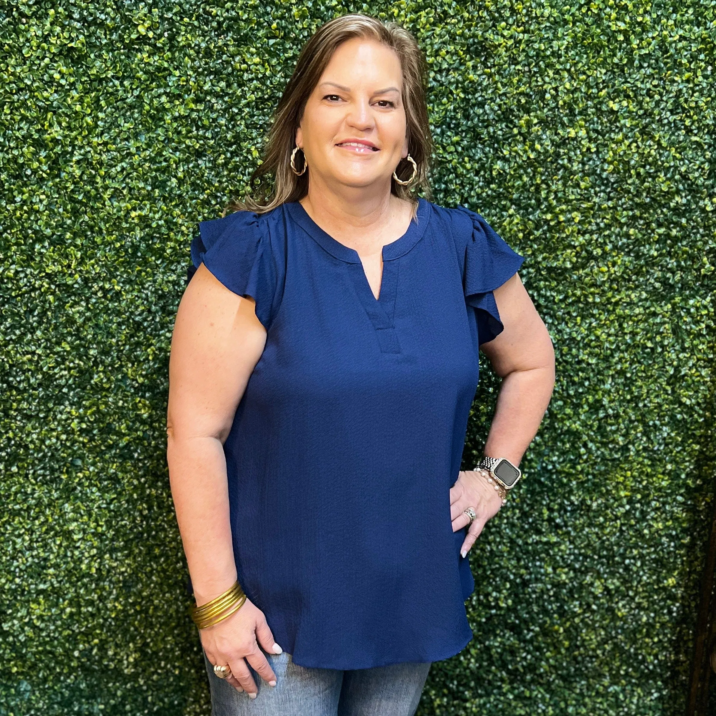 Make It Work Top - Navy