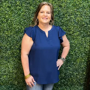 Make It Work Top - Navy