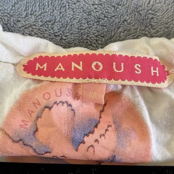 MANOUSH Women Sweater Size M Ivory Cardigan Single Snap Metallic Event Elegant