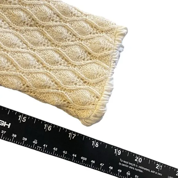 MANOUSH Women Sweater Size M Ivory Cardigan Single Snap Metallic Event Elegant