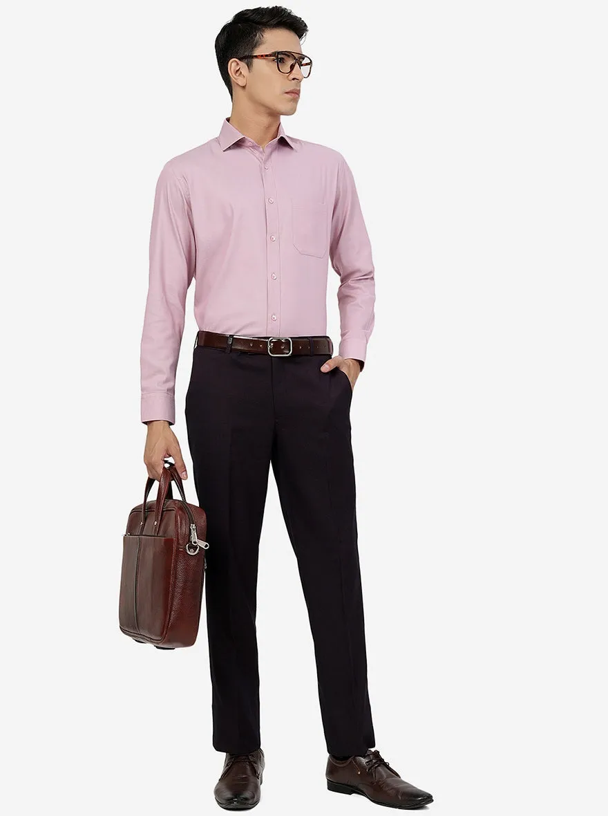 Maroon Solid SLIM FIT Formal Trouser | JB Studio