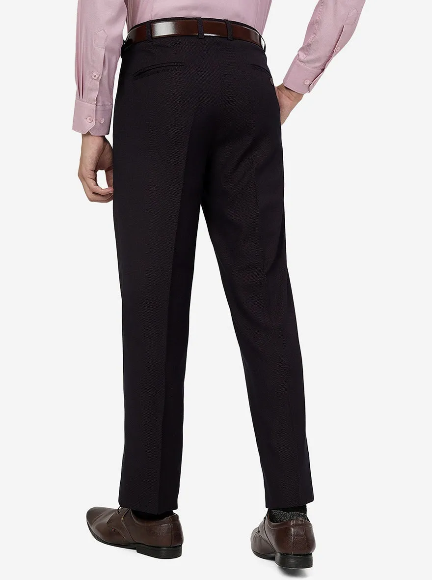 Maroon Solid SLIM FIT Formal Trouser | JB Studio