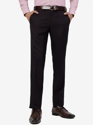 Maroon Solid SLIM FIT Formal Trouser | JB Studio