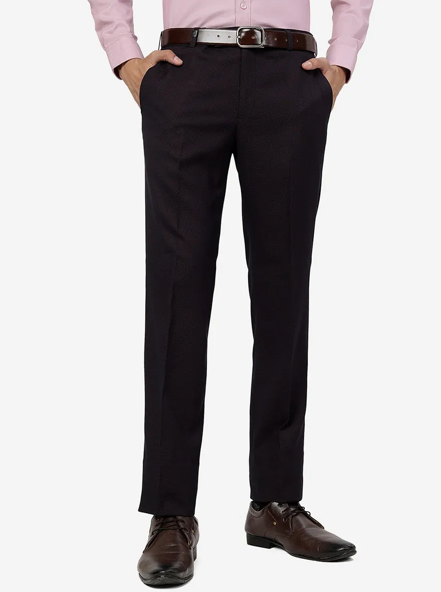 Maroon Solid SLIM FIT Formal Trouser | JB Studio