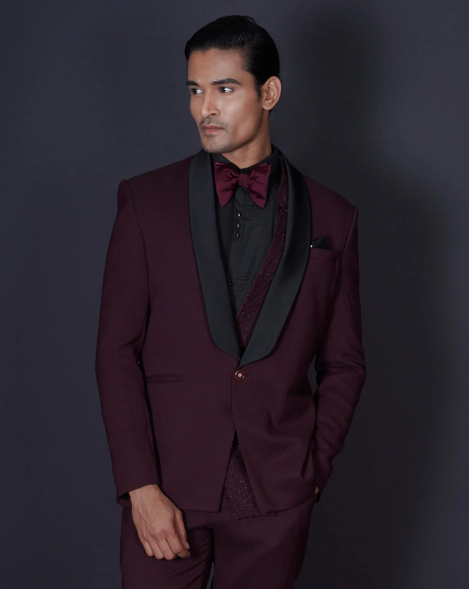 Maroon Tuxedo