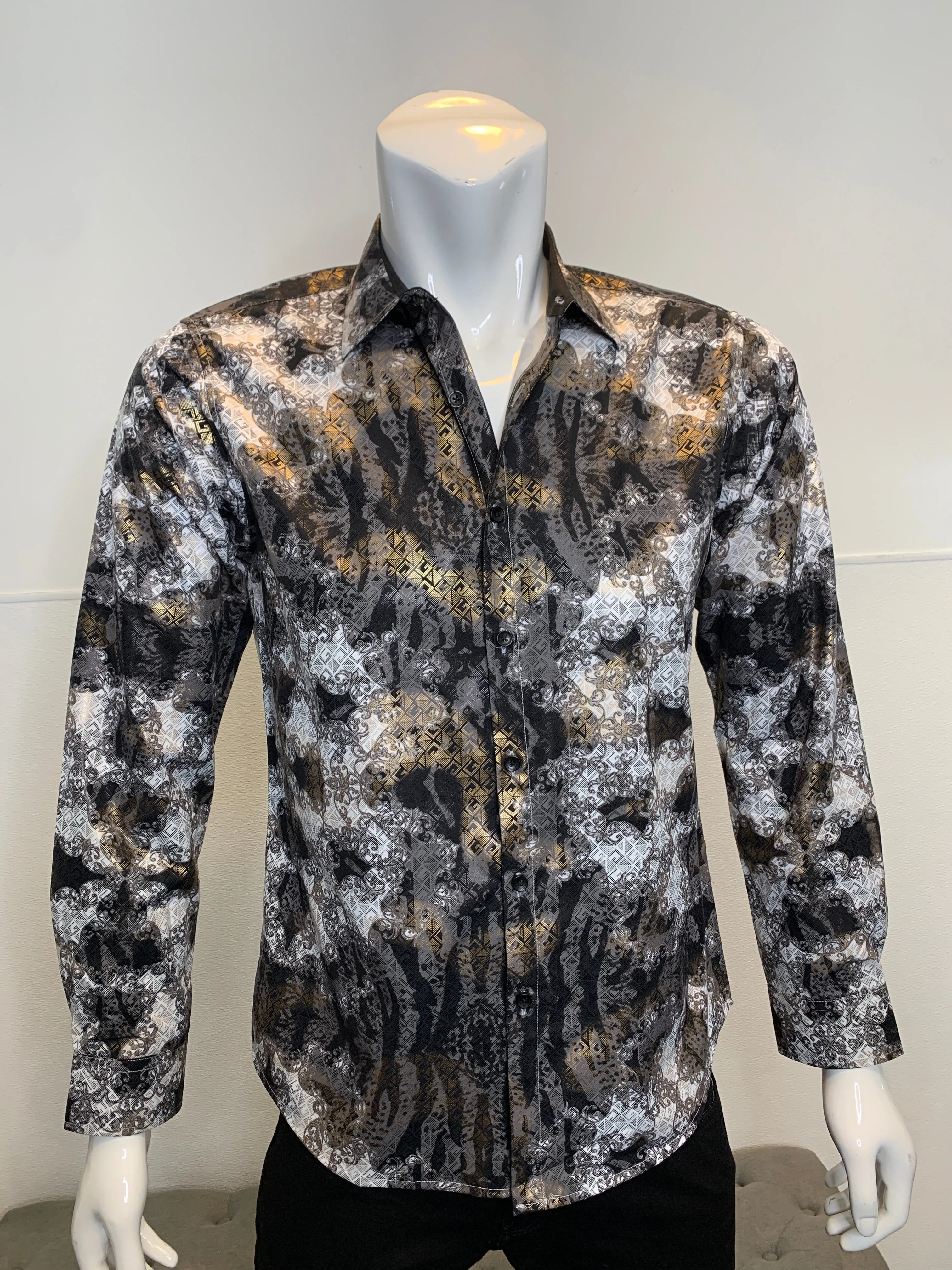 Martin Gold Print Design Moderno Shirt