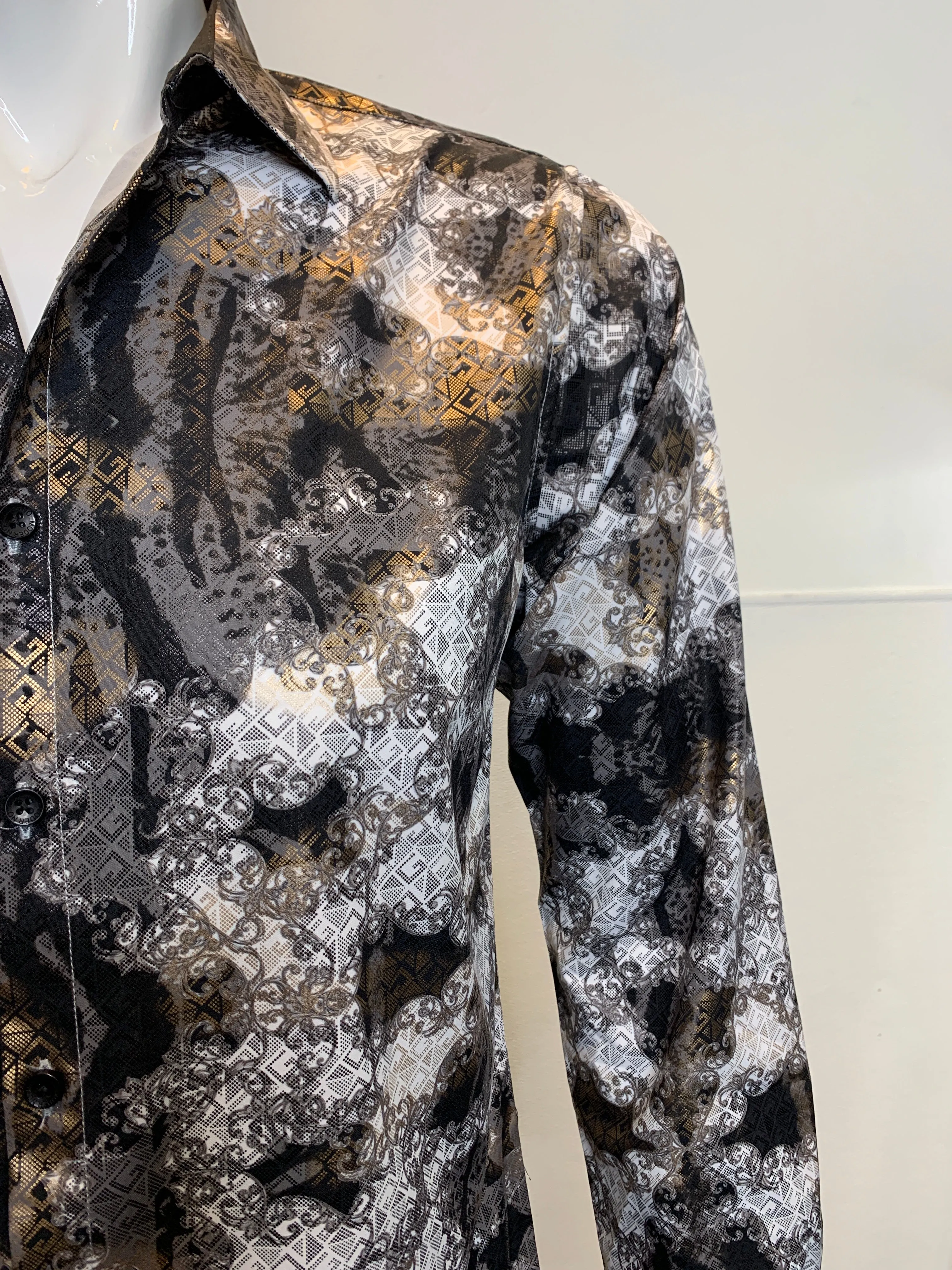 Martin Gold Print Design Moderno Shirt